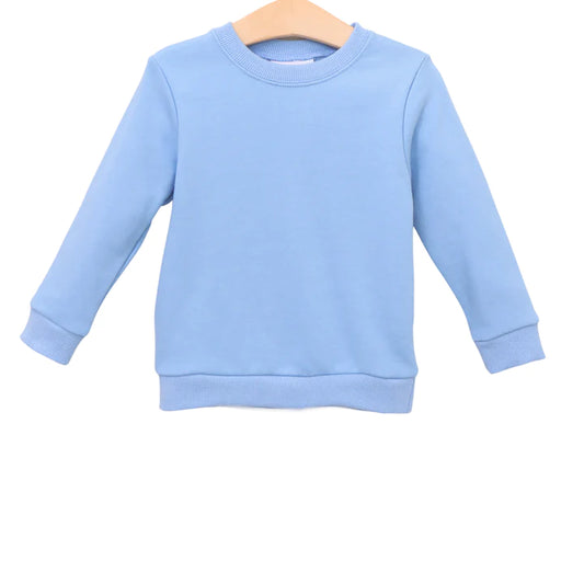 French Terry Pullover - Light Blue