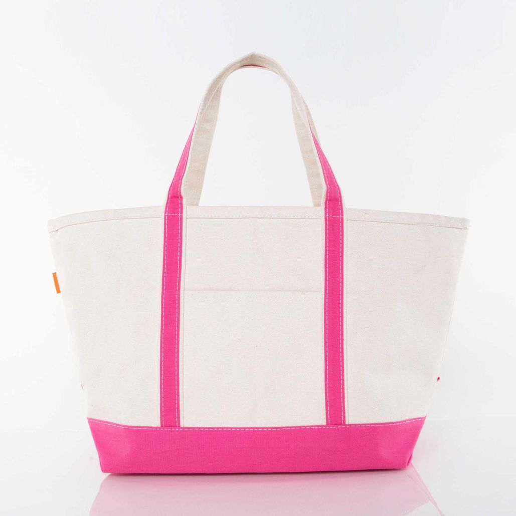 Large Zip-Top Canvas Tote Bag