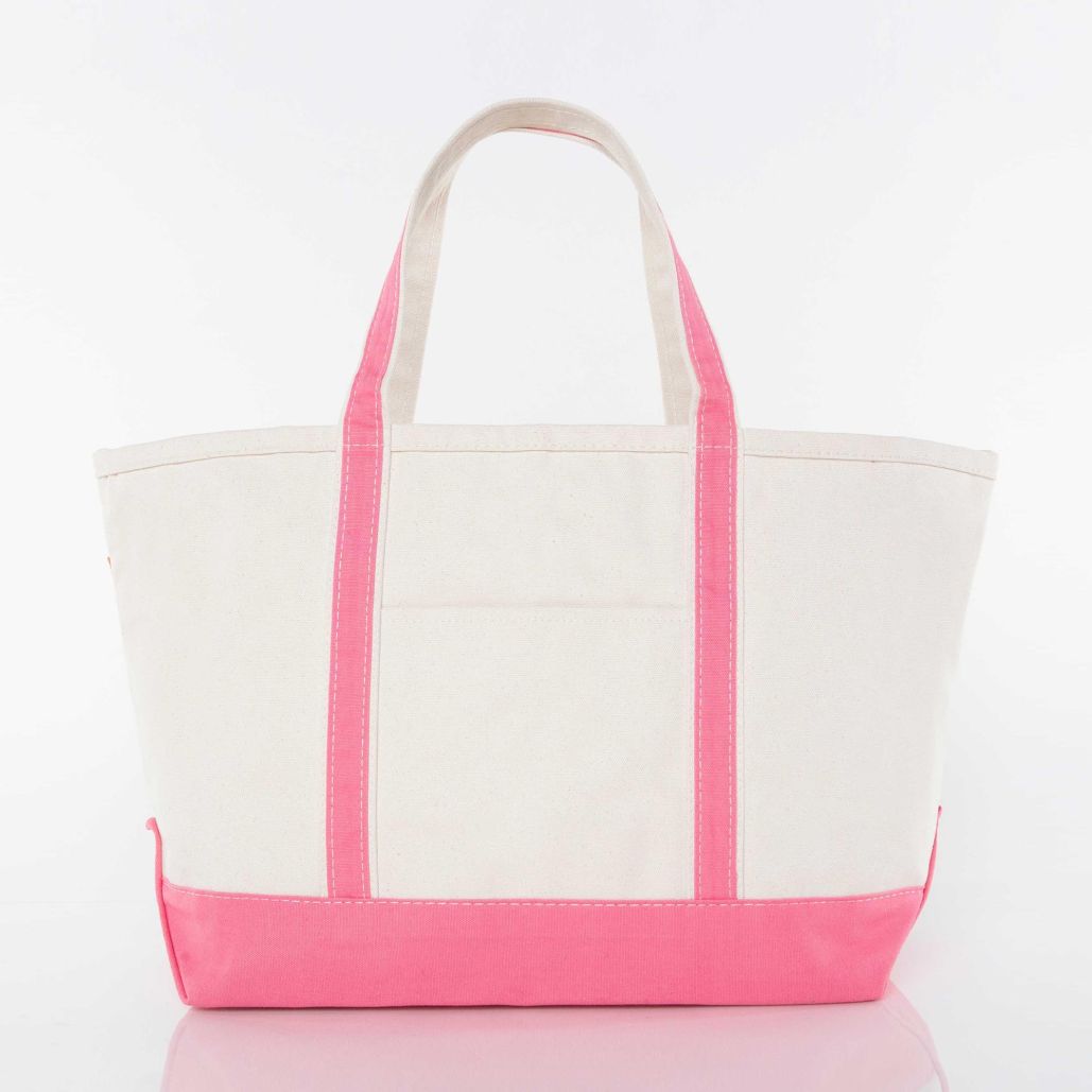 Large Zip-Top Canvas Tote Bag