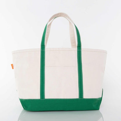 Large Zip-Top Canvas Tote Bag