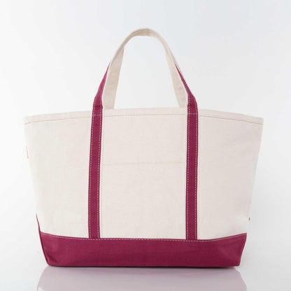 Large Zip-Top Canvas Tote Bag