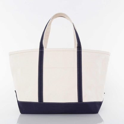 Large Zip-Top Canvas Tote Bag