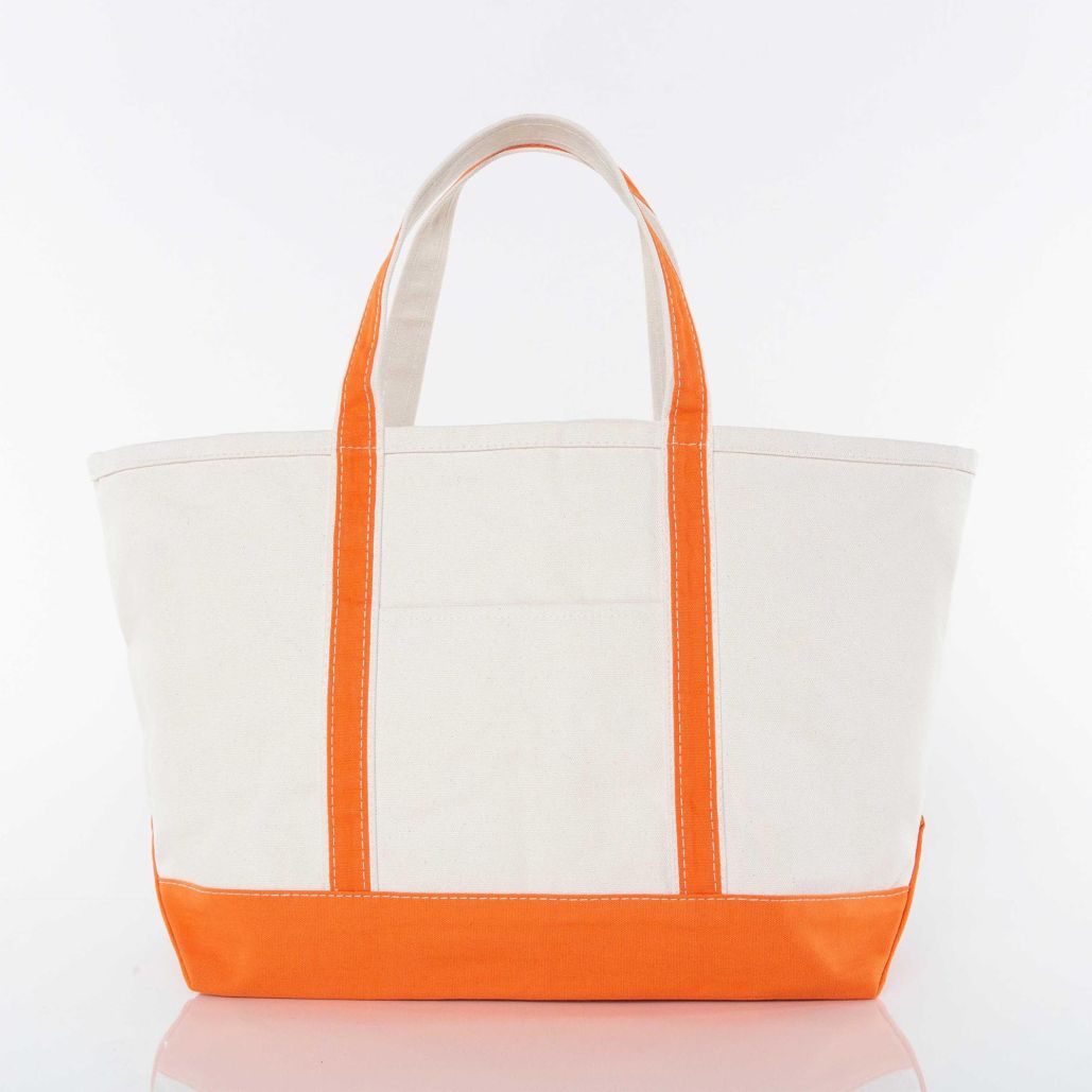 Large Zip-Top Canvas Tote Bag