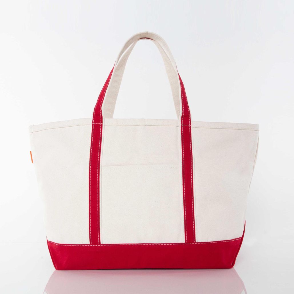 Large Zip-Top Canvas Tote Bag