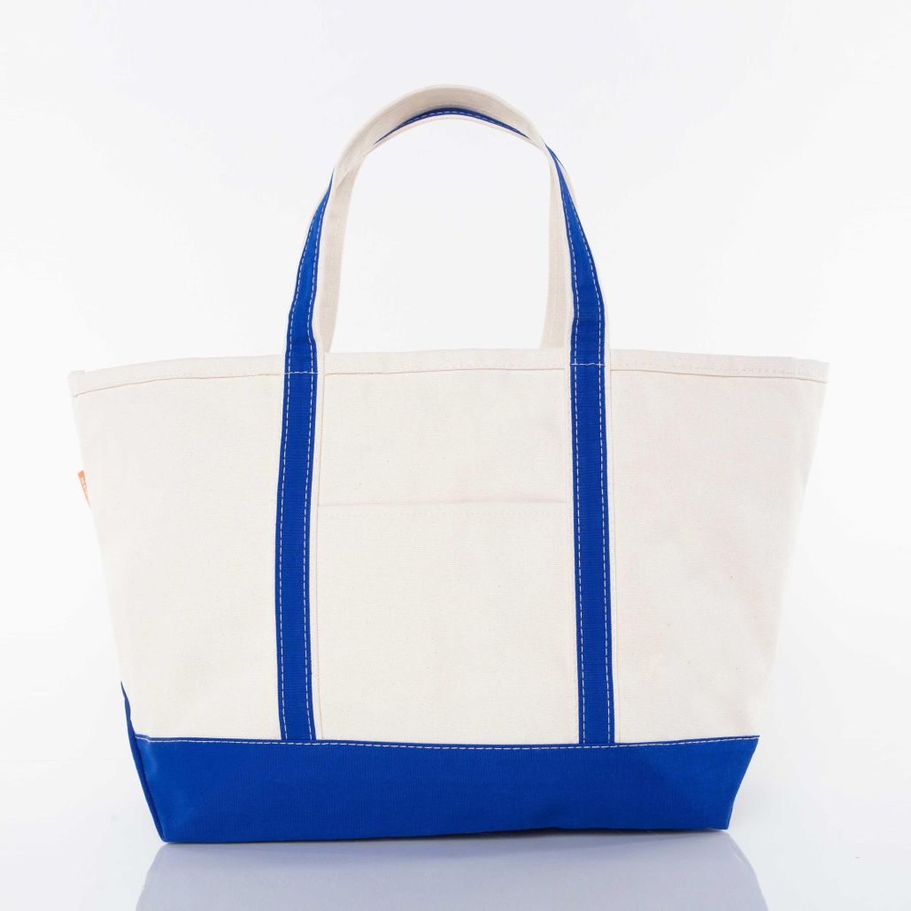 Large Zip-Top Canvas Tote Bag