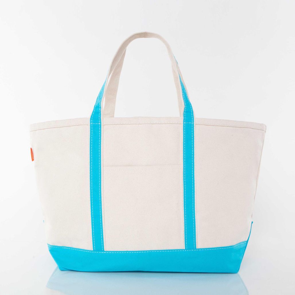 Large Zip-Top Canvas Tote Bag