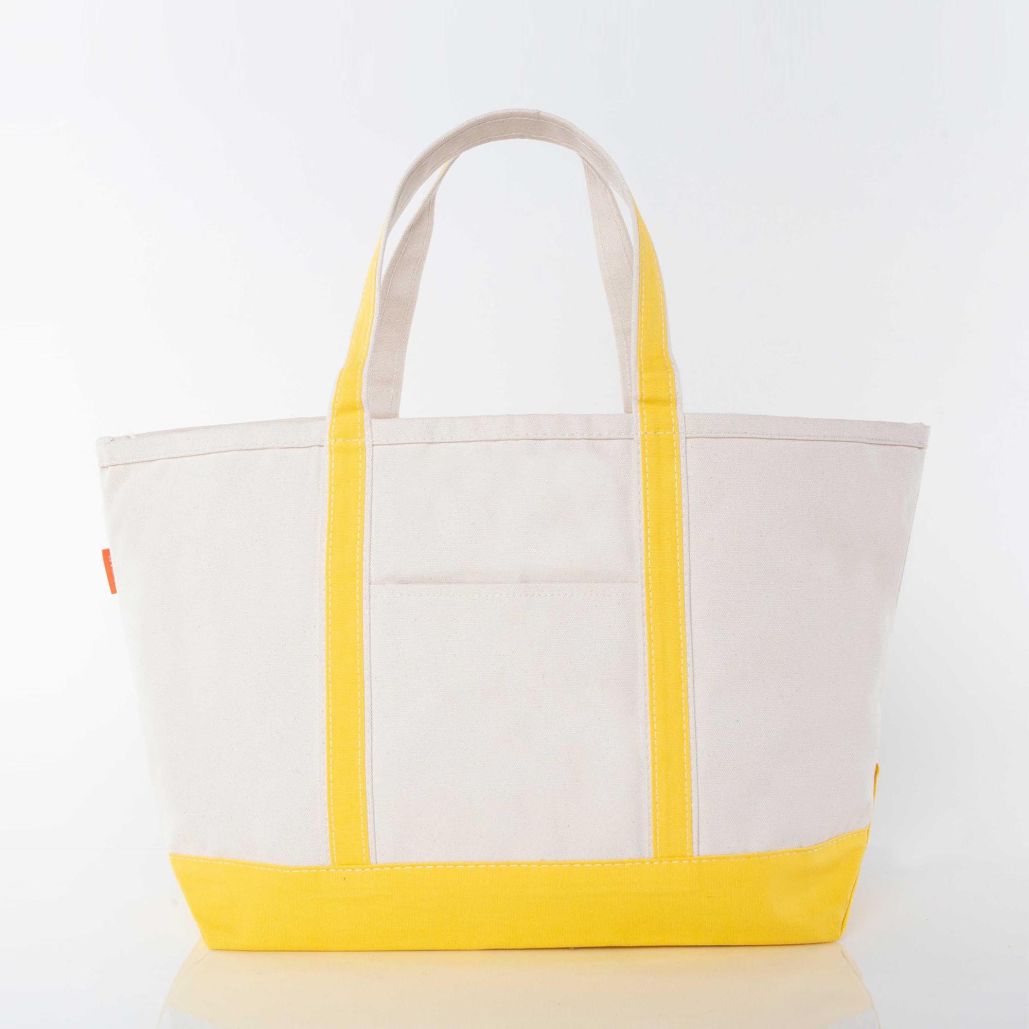 Large Zip-Top Canvas Tote Bag