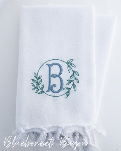 Turkish Cotton Hand Towel (White or Red)