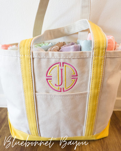 Medium Zip-Top Canvas Tote Bag