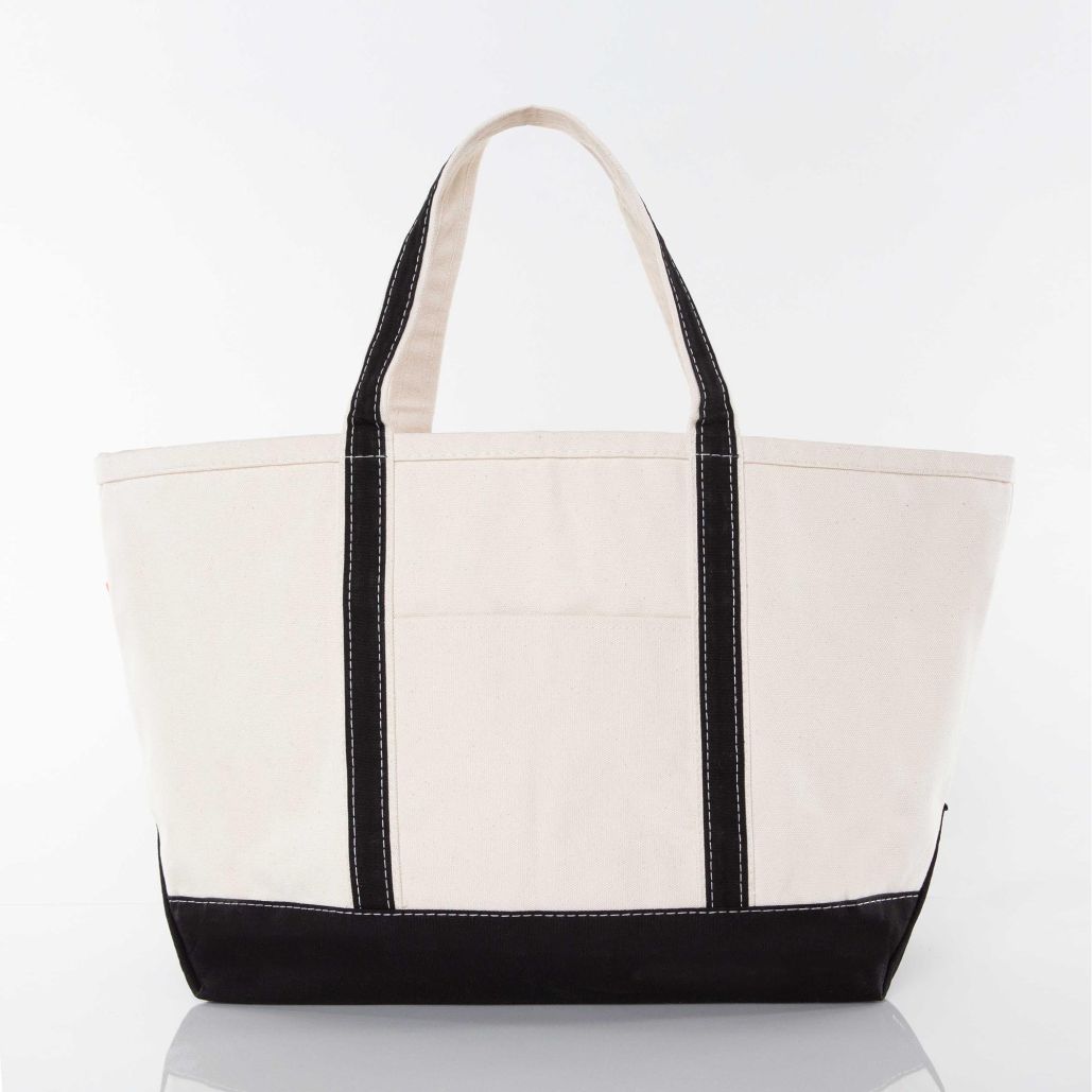 Large Zip-Top Canvas Tote Bag