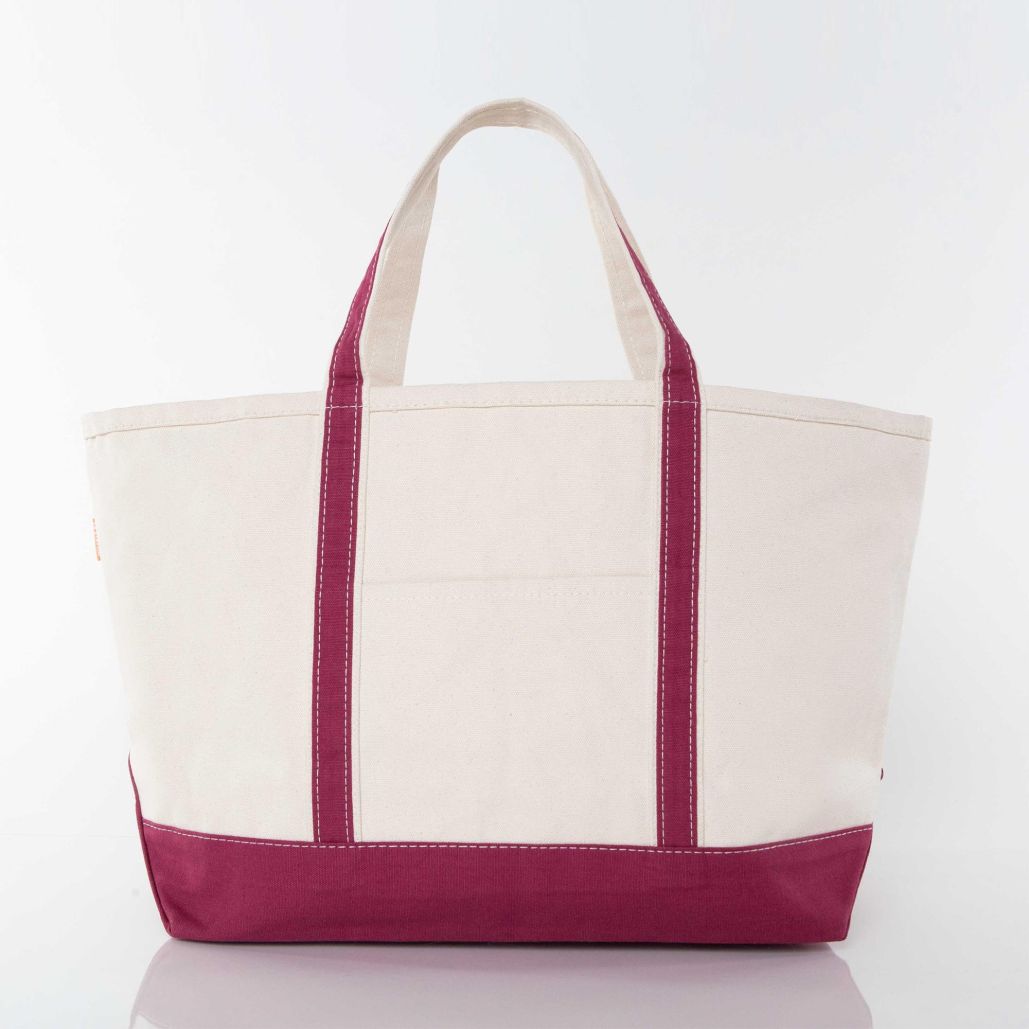 Large Zip-Top Canvas Tote Bag